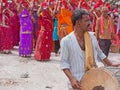 Drummer Leading Gangaur Procession